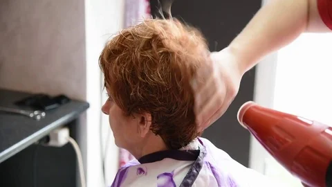 Hair drying Stock Footage 75131885