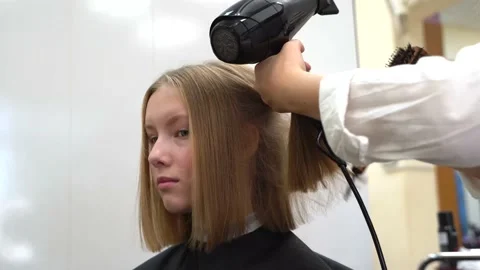 Hair drying Stock Footage 146331847