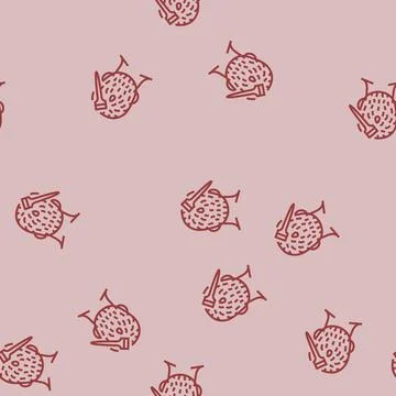 Hair dye line seamless pattern Stock Illustration