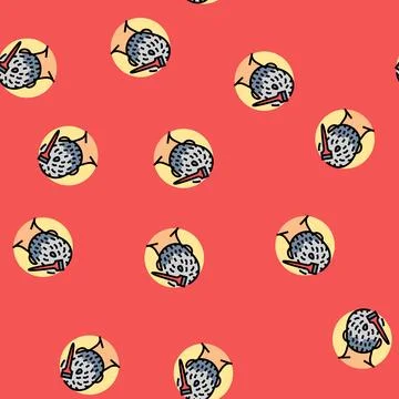 Hair dye vector seamless pattern Stock Illustration