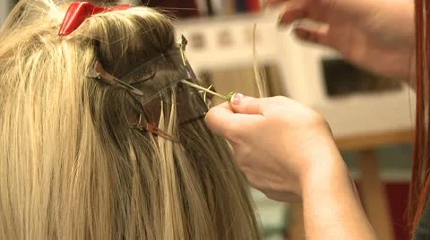 Hair extensions Stock Footage 10790714
