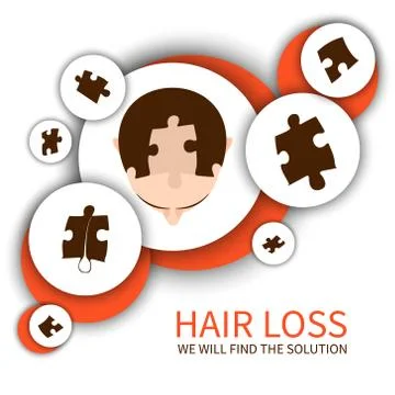 Hair loss solution concept Stock Illustration