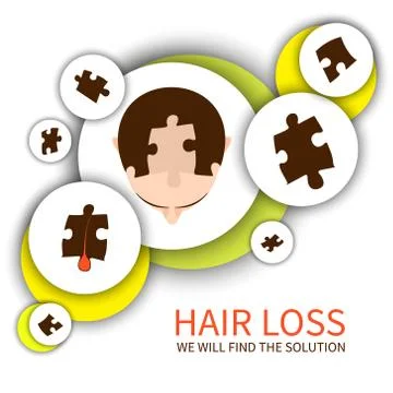Hair loss solution concept Stock Illustration