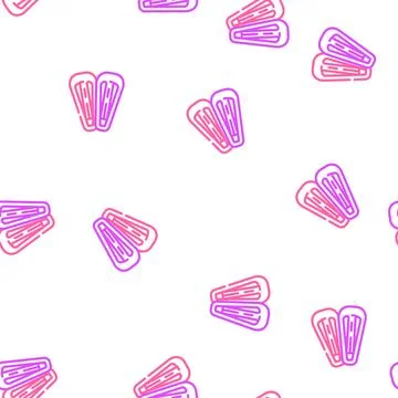 Hair pin accessory vector seamless pattern 스톡 일러스트