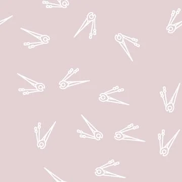 Hair pin with decoration line vector seamless pattern 스톡 일러스트