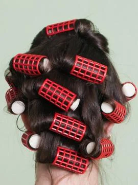 Hair rollers Stock Photos