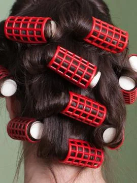 Hair rollers Stock Photos