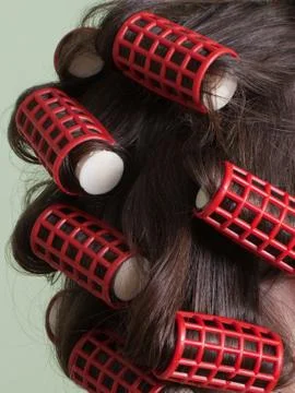 Hair rollers Stock Photos