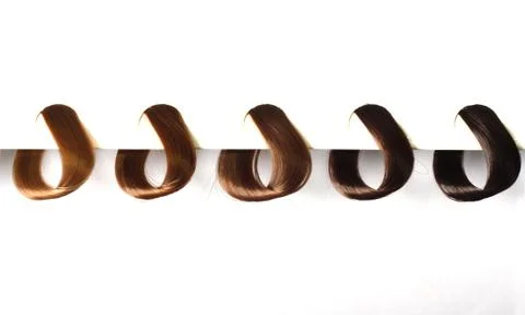 Hair samples of different colors Stock Illustration