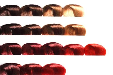 Hair samples of different colors Stock Illustration