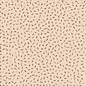 Hair semless pattern texture. Fur black hair handdrawn line vector abstract Stock Illustration