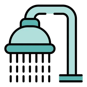Hair shower icon vector flat Stock Illustration