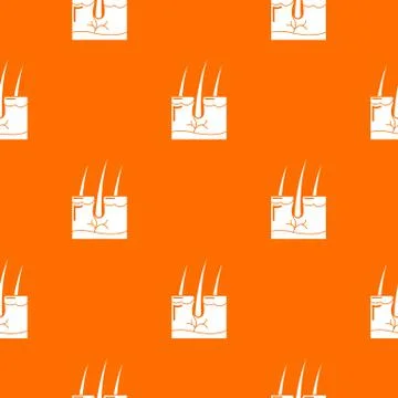 Hair skin pattern vector orange Stock Illustration