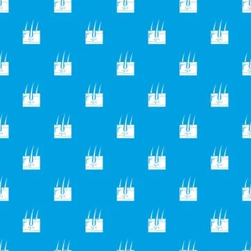 Hair skin pattern vector seamless blue Stock Illustration