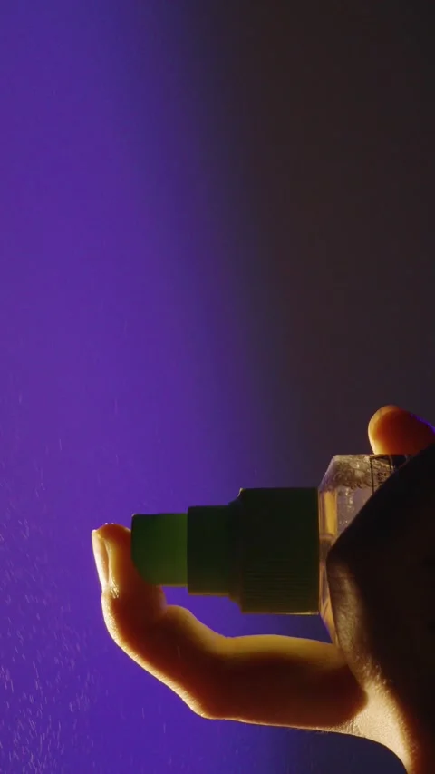 Hair spray mist. Stock Footage 327463569