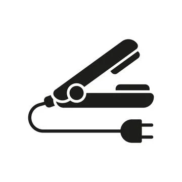 Hair straightener icon vector basic design simple and modern Stock Illustration
