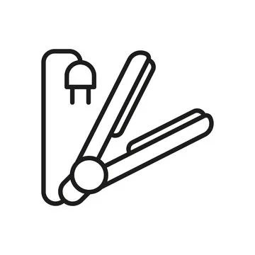 Hair straightener icon vector basic design simple and modern Stock Illustration