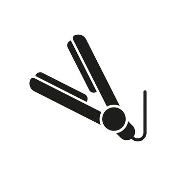 Hair straightener icon vector basic design simple and modern Stock Illustration
