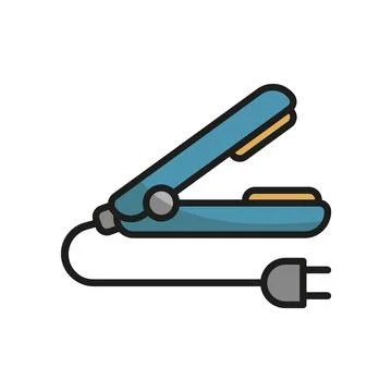 Hair straightener icon vector basic design simple and modern Stock Illustration