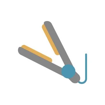 Hair straightener icon vector basic design simple and modern Stock Illustration
