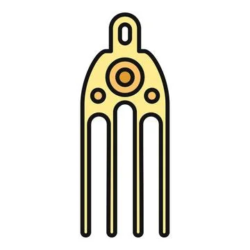 Hair styling comb accessory icon concept illustration 스톡 일러스트