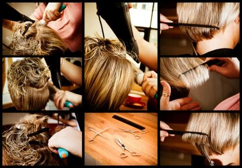 Hair styling 스톡 일러스트