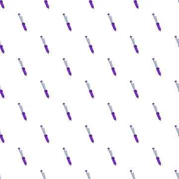 Hair styling tools creating seamless beauty pattern Stock Illustration
