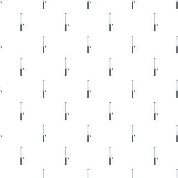 Hair styling tools repeating pattern on white background Stock Illustration