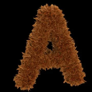 Hair text A CGI Stock Illustration