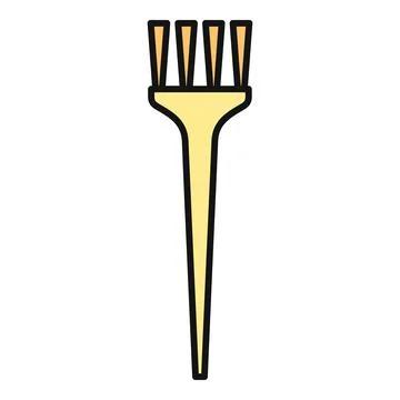 Hair tint brush applicator tool for coloring Stock Illustration