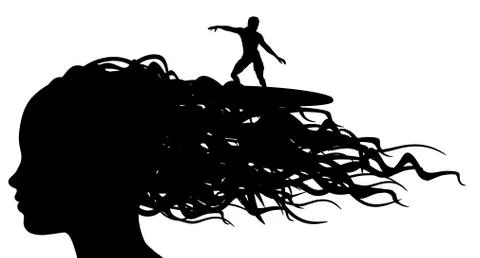 Hair Waves Stock Illustration