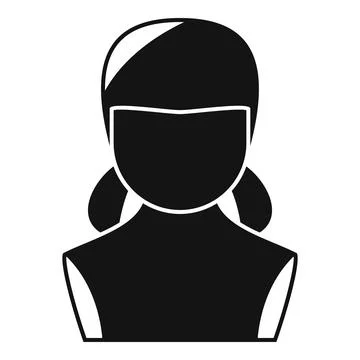 Hair wig icon simple vector. Head style Stock Illustration