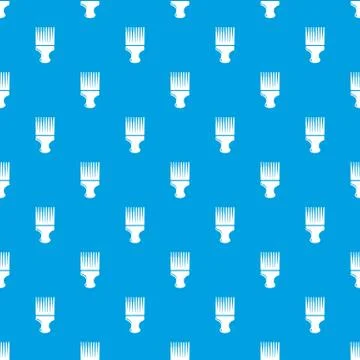 Haircut fix comb pattern seamless blue Stock Illustration