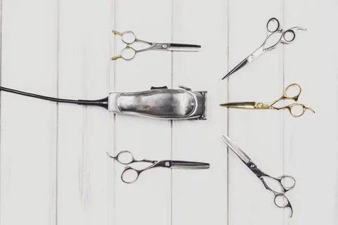 Haircut machine scissors Stock Photos