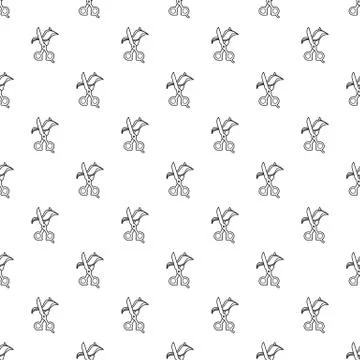 Haircut pattern seamless Stock Illustration