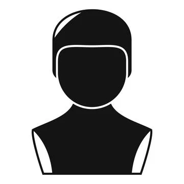 Haircut wig icon simple vector. Long head Stock Illustration