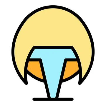Haircut wig icon vector flat Stock Illustration
