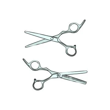 Hairdressing scissors Illustrazione stock