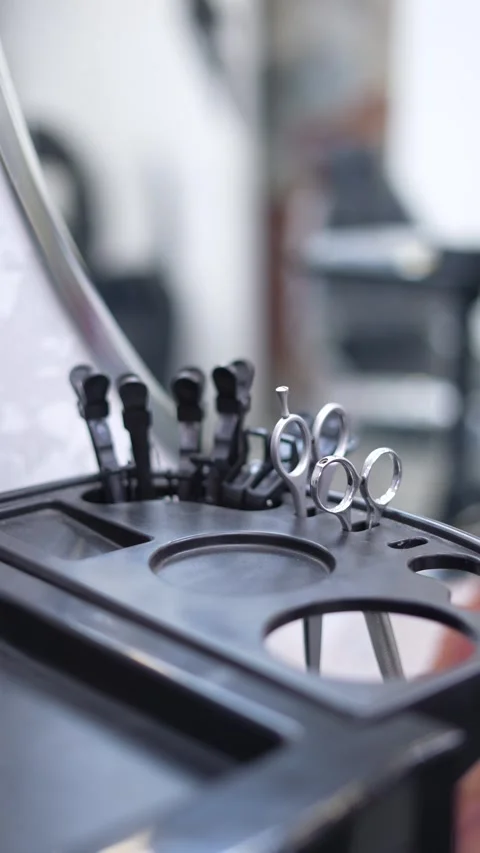 Hairdressing Tools Close-up Stock Footage 314899597