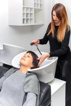 Hairdressing, work Stock Photos