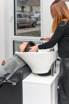 Hairdressing, work Stock Photos