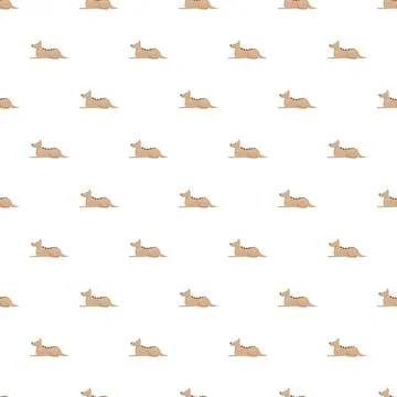 Hairless dog seamless pattern repeating illustration Stock Illustration