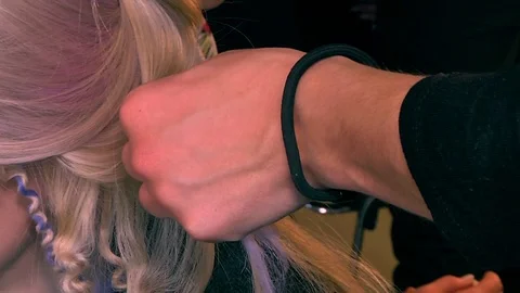 Hairstyle close-up Stock-Footage 99417763
