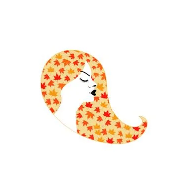 Hairstyle for fall Stock Illustration