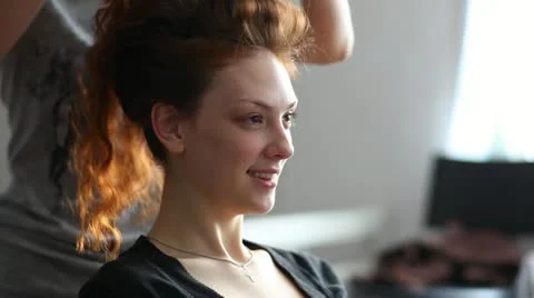 Hairstyle. Stock Footage