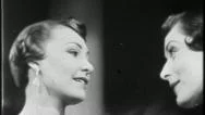 Hairstyle Two Beautiful Women High Fashion Model 1950S Vintage Film Movie  Stock Footage