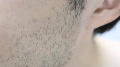 Hairy, bearded Japanese man Video stock 336557553