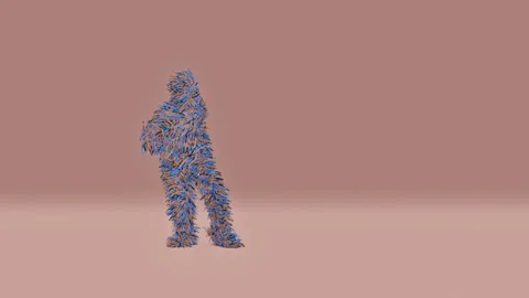 Hairy Boy Dance 2  Stock Footage 314644991