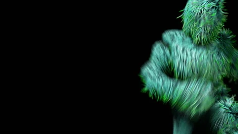 Hairy CGI 3D Man Break Dances Against a Black Background Stock Footage 150006085