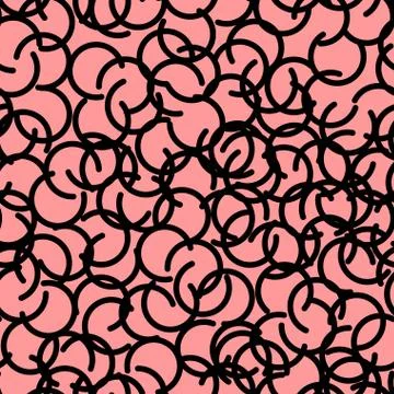 Hairy chest seamless pattern. Curly hair background. Fur texture Stock Illustration
